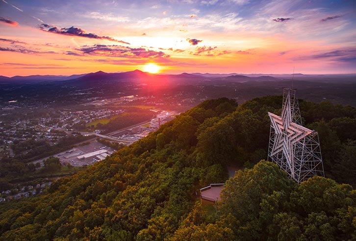 Blick auf Roanoke