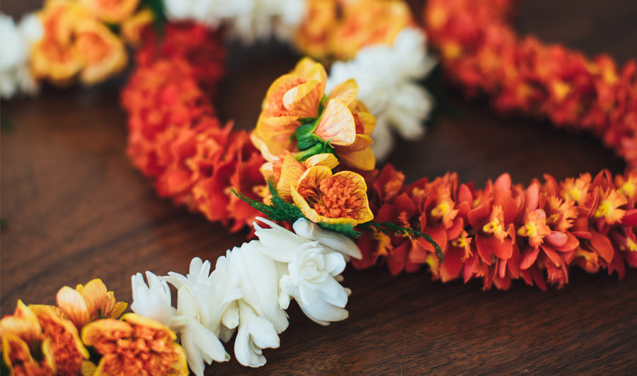 Wunderschöne Lei Blumenkette aus Waikiki, Oahu