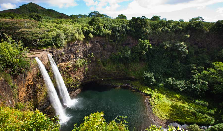 Wailua Wasserfälle auf Kauai