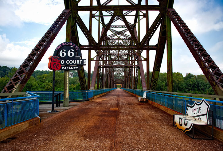Route 66: Chain of Rocks Bridge bei St. Louis, Missouri