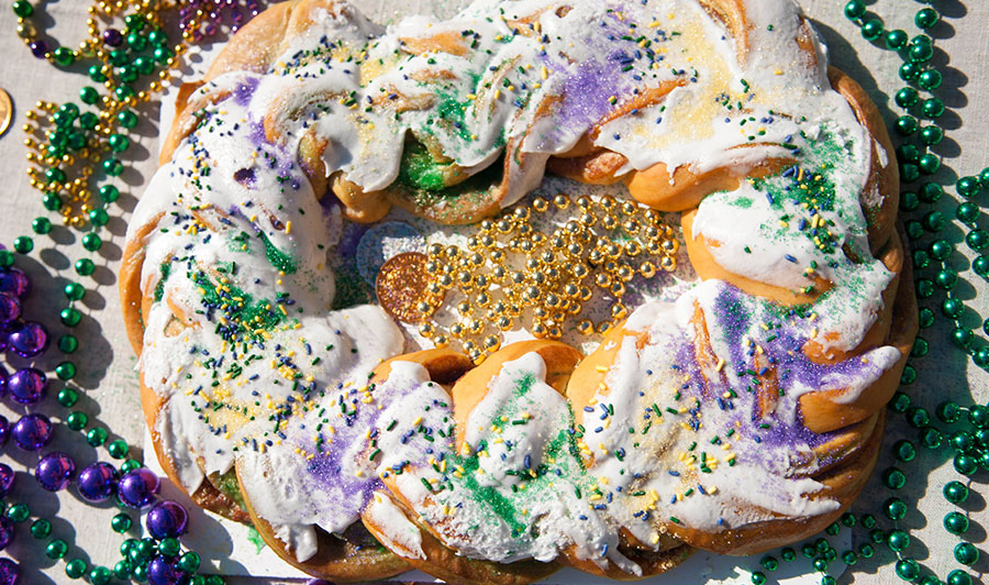 Typische Spezialität zum Mardi Gras: der King Cake