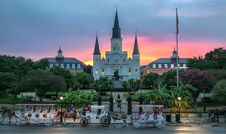 Jackson Square und St. Louis Cathedral in New Orleans