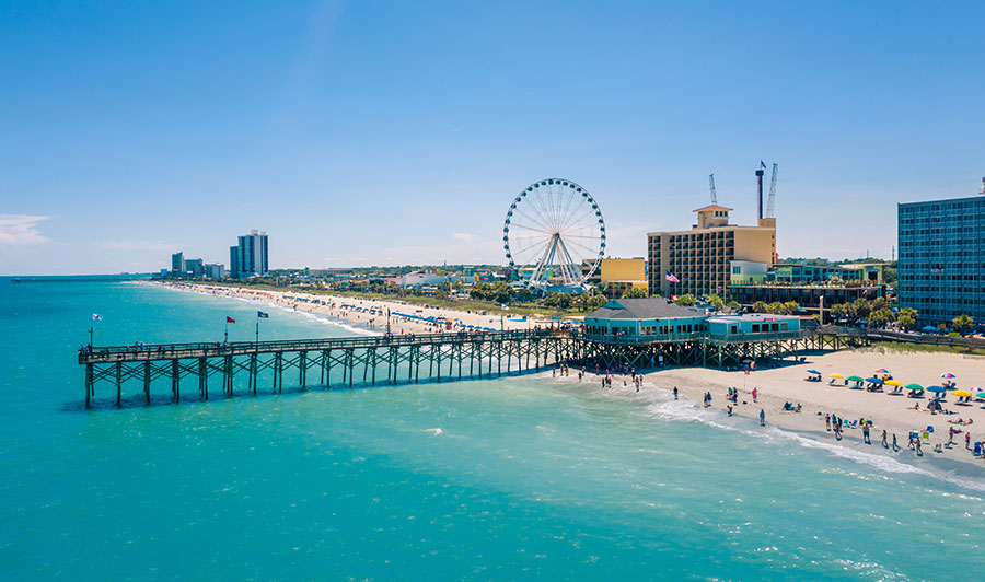 Myrtle Beach mit Pier und Aussichtsrad